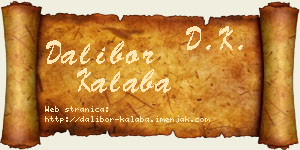 Dalibor Kalaba vizit kartica